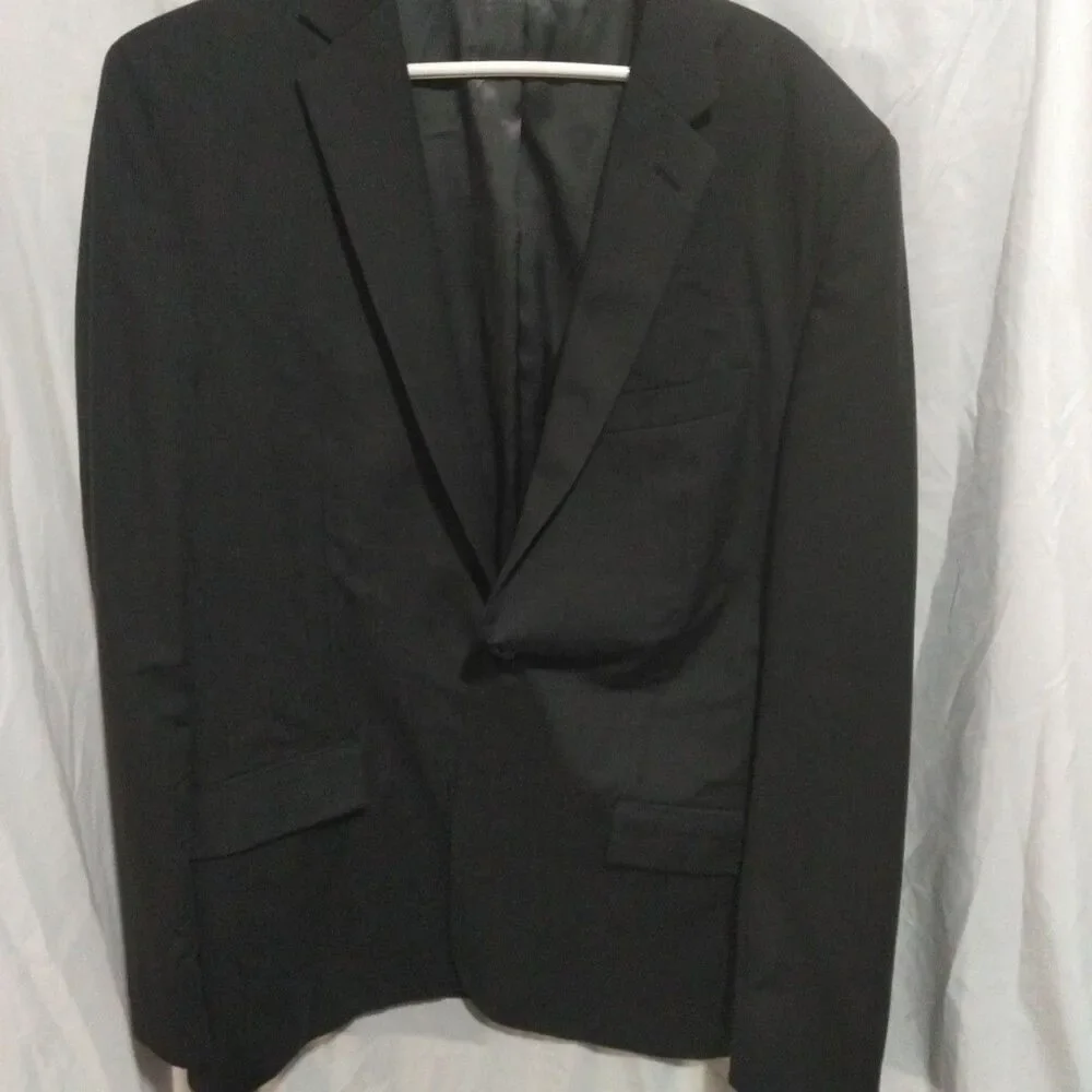 Egara Mens Blue Blazer Suit Coat Size 44L Slim Fit